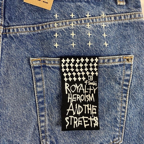 KSUBI Men's Bullet Crop Blazed Jeans Blue Size 33 NWT - Picture 12 of 12